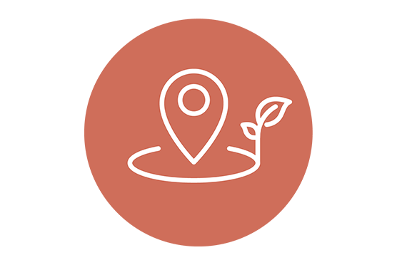 A-Track location focused decision making icon