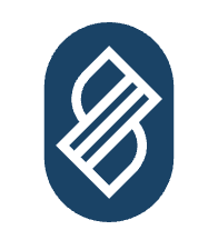 sustainability directory logo - "S" and "D" attached to each other diagonally with thick white outline and lines through the letters on a navy blue background