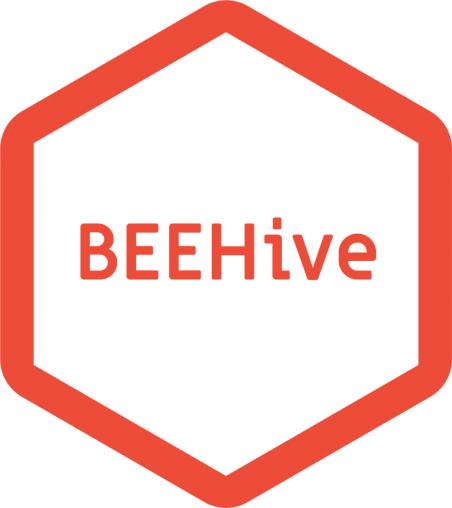 BEEHive logo in hexagonal shape