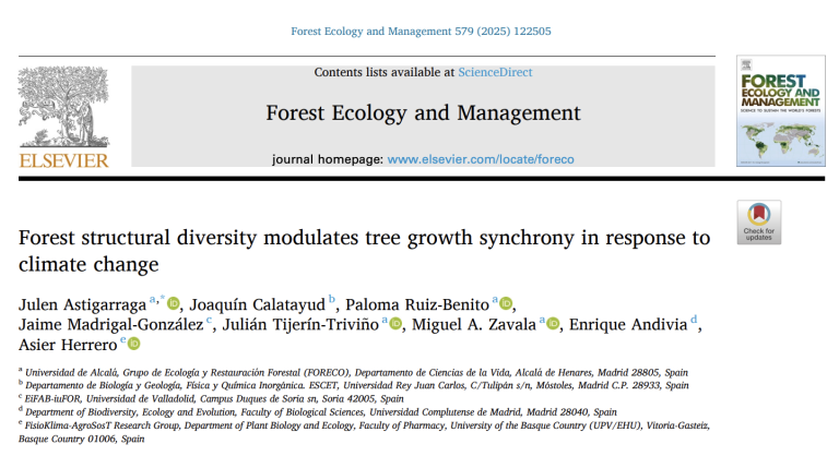 Forest structural diversity modulates tree growth synchrony in response to climate change