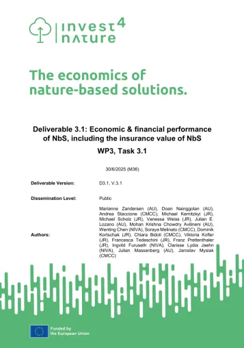 Invest4Nature deliverable 3.1 cover