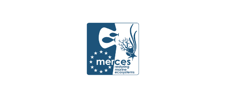 merces logo - marine life with blue and white cut out background