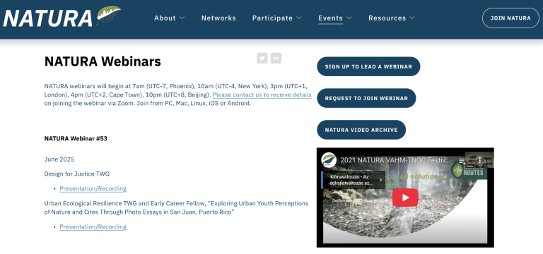 Natura Webinars