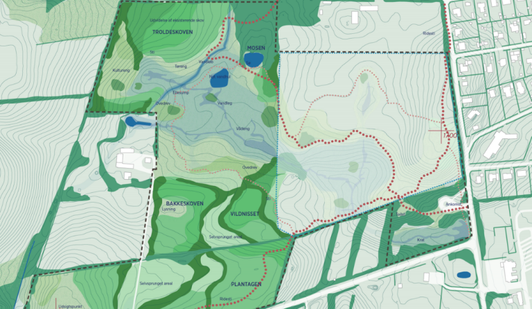 map of afforestation project in Aarhus