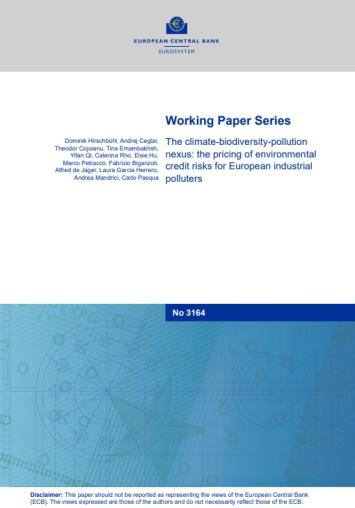 European Central Bank report cover