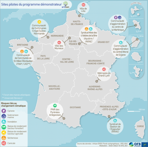 Pilot sites of the Life Artisan project
