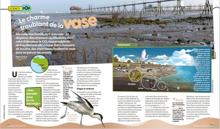 A spread from a children's magazine about the Rewrite project.