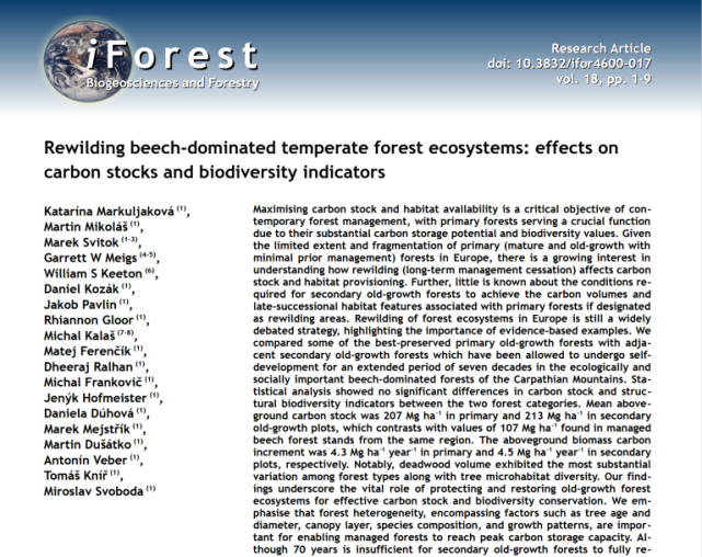 Screenshot of the title of the paper in the online journal.