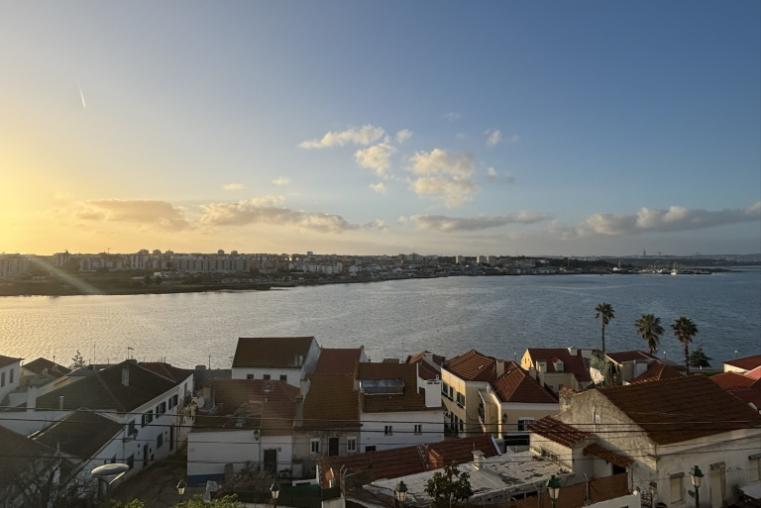 A view of the Tagus estuary from Lisbon, Portugal