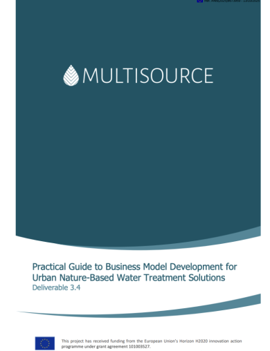 multisource report cover - Practical Guide to Business Model Development for Urban Nature-Based Water Treatment Solutions 