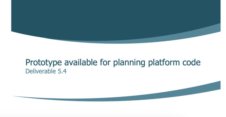 deliverable 5.4 report cover - prototype available for planning platform code