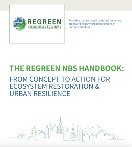 report cover REGREEN NbS handbook: From concept to action for ecosystem restoration & urban resilience