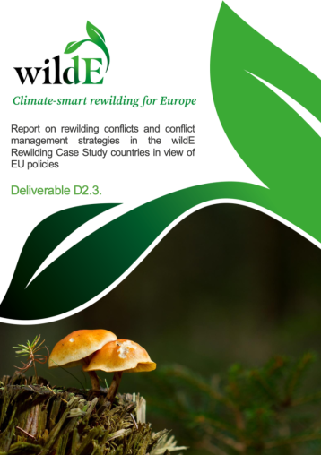 Front cover of wildE deliverable 2.3 report.