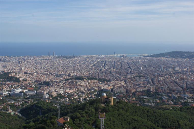 An elevated view across Barcelona.