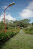 Park path with solar lighting and endemic sweet plants for pollinators. Source: www.curridabat.go.cr