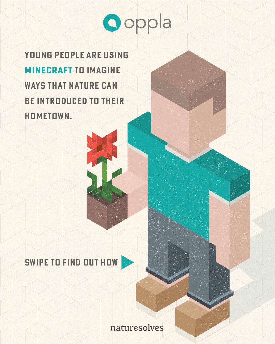 Minecraft education Nature Solves post