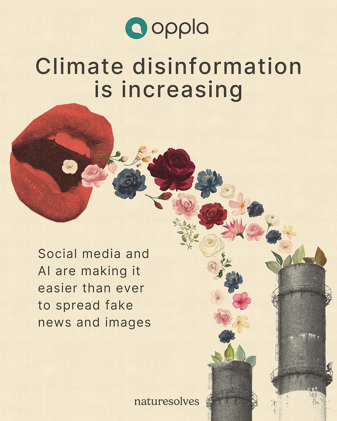 Climate disinformation Nature Solves post